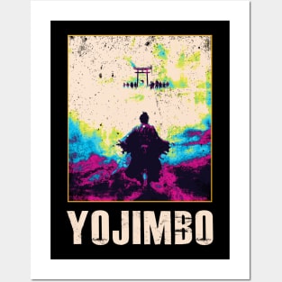 Swordplay Symphony Yojimbos Movie Tee Celebrating Akira Kurosawa's Samurai Masterpiece and Toshiro Mifune's Iconic Ronin Role Posters and Art